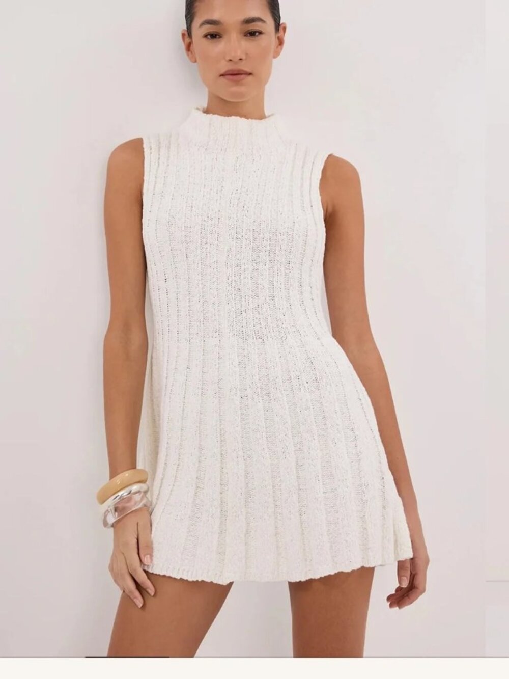 DISSH - Vero off white knit mini dress